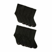 Hanes Women s Moves 10 Pair Compression Arch Cushion Crew Black  Size 8-12