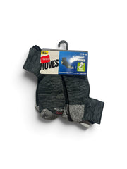 Hanes Moves Premium X-Temp Performance Men's Ankle Socks – 6 Pairs – Black/Gray